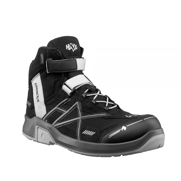 HAIX 630008 CONNEXIS Safety GTX S3 mid black-silver Sicherheitsschuhe Klasse S3