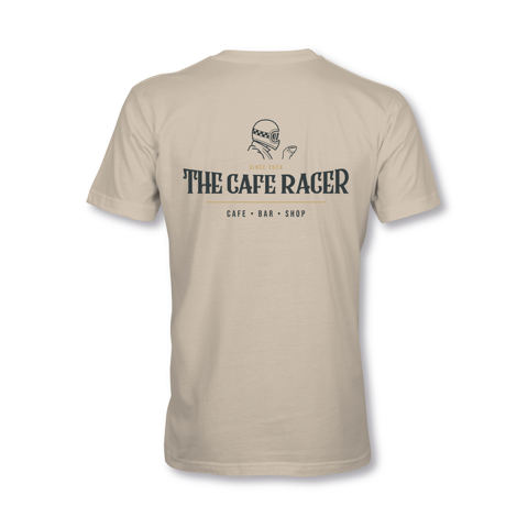 MAYHEM KUSTOMZ Unisex Regular T-Shirt (MY60002) / Cafe Racer Lettering, sandbeige