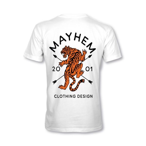 MYHEM KUSTOMZ Unisex Regular T-Shirt (MY60002) / Kollektion: Tiger Classic, weiss