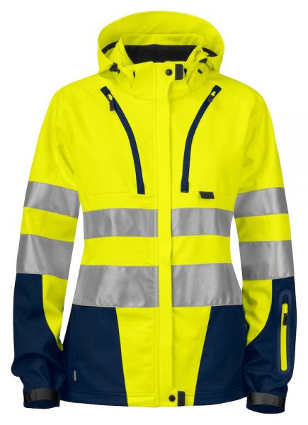 Projob 6423 SOFTSHELL DAMENJACKE EN ISO 20471 KLASSE 3