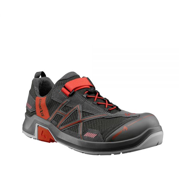 HAIX 630003 CONNEXIS Safety T S1 low grey-red Sicherheitsschuhe Klasse S1