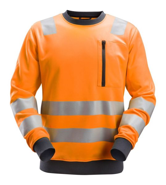 8037 Snickers AllroundWork, High-Vis Sweatshirt Klasse 2/3