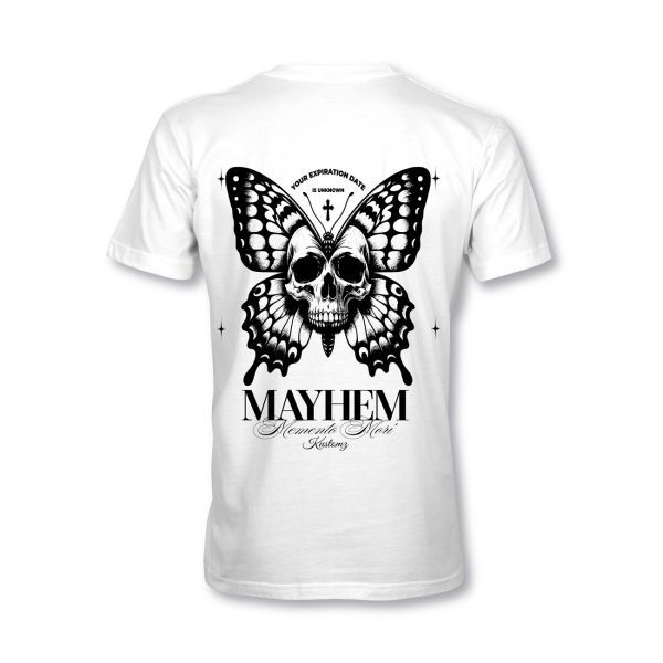MYHEM KUSTOMZ Unisex Regular T-Shirt (MY60002) / Kollektion: Memento Mori, weiss