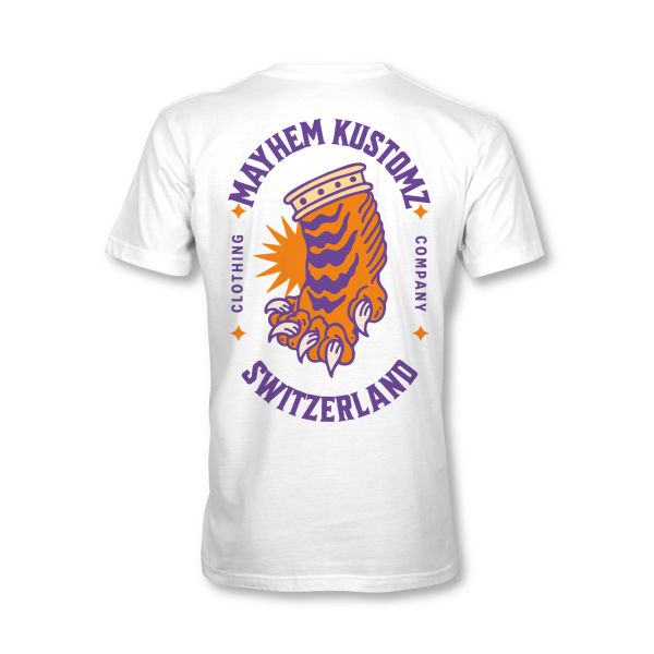 MYHEM KUSTOMZ Unisex Regular T-Shirt (MY60002) / Kollektion: Tiger Paw, weiss